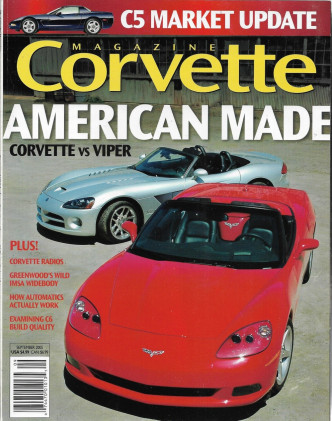 CORVETTE MAGAZINE 2005 SEPT - C5 VS VIPER, RADIOS, HOW AUTOMATICS WORK